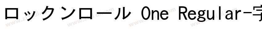 ロックンロール One Regular字体转换
